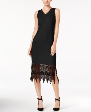 Kensie Lace-trim Midi Dress