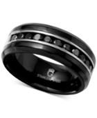 Men's Diamond Band (1 Ct. T.w.) In Stainless Steel & Black Ion-plating