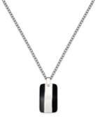 Sutton By Rhona Sutton Men's Two-tone Stainless Steel Dog Tag Pendant Necklace
