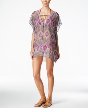 O'neill Tie-neck Printed Chiffon Cover-up Women's Swimsuit