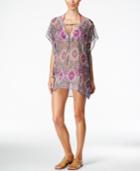 O'neill Tie-neck Printed Chiffon Cover-up Women's Swimsuit