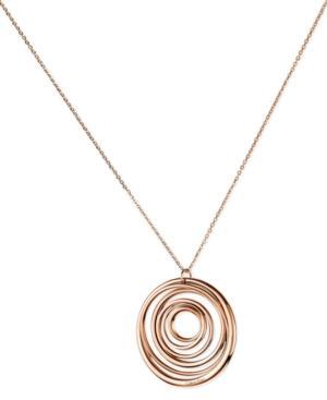 Calvin Klein Rose Gold Pvd Open Swirl Pendant Necklace