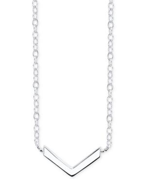 Unwritten Mini V-pendant Necklace In Sterling Silver