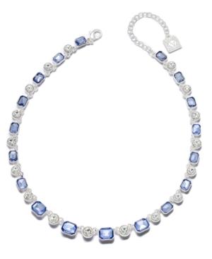 Anne Klein Silver-tone Blue Stone Collar Necklace
