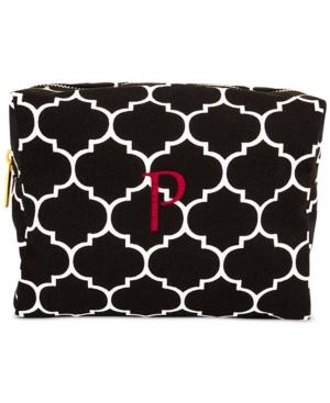 Cathy's Concepts Personalized Black Moroccan Lattice Cosmetic Bag