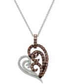Le Vian Chocolatier Diamond Heart Pendant Necklace (3/4 Ct. T.w.) In 14k White Gold