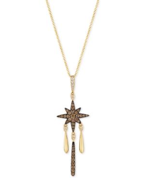 Le Vian Chocolatier Diamond Star Pendant Necklace (5/8 Ct. T.w.) In 14k Gold