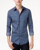 Perry Ellis Men's Floral-print Cotton Shirt