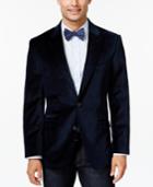 Tommy Hilfiger Blue Pindot Velvet Slim-fit Sport Coat
