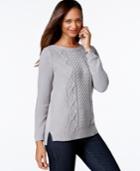 Karen Scott Cable-knit Sweater, Only At Macy's