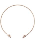 Lonna & Lilly Gold-tone Crystal Leaf Choker Necklace