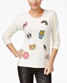 Oh! Mg Juniors' Emoji Patch Sweater