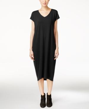 Eileen Fisher Petite V-neck Midi Dress