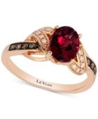 Le Vian Raspberry Rhodolite (1-1/2 Ct. T.w.) & Diamond (1/8 Ct. T.w.) Ring In 14k Rose Gold
