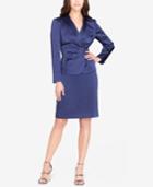 Tahari Asl Satin Shawl-collar Skirt Suit