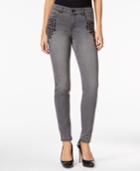 Style & Co. Embroidered Dark Shadow Wash Skinny Jeans, Only At Macy's