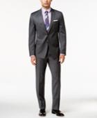 Calvin Klein Steel Men's Extra Slim-fit Micro-grid Suit