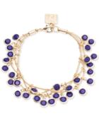 Anne Klein Gold-tone Shaky Bead Logo Multi-layer Bracelet
