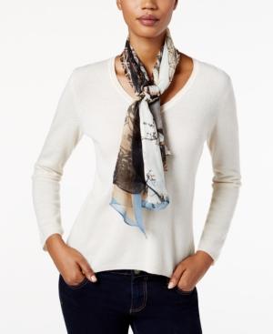 Vince Camuto I Heart Paris Silk Square Scarf