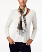 Vince Camuto I Heart Paris Silk Square Scarf