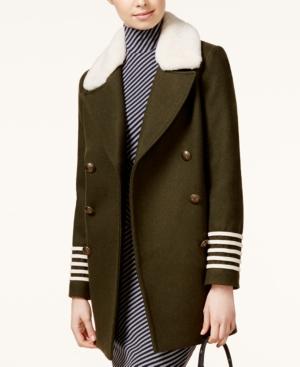 Tommyxgigi Shearling-collar Military Peacoat