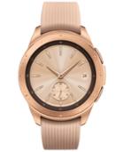Samsung Unisex Galaxy Bluetooth Pink Beige Silicone Strap Touchscreen Smart Watch 42mm
