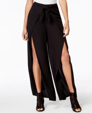 Material Girl Juniors' Wrap-front Palazzo Pants, Created For Macy's