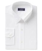 Club Room Men's Classic/regular Fit Performance Easy-care White Oxford Solid Dress Shirt, Created For Macy's