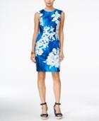 Tommy Hilfiger Sleeveless Floral-print Sheath Dress