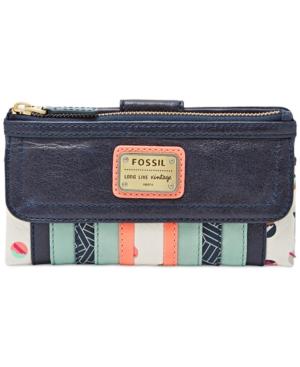 Fossil Emory Leather Zip Wallet