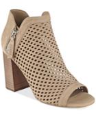 Guess Women's Oana Perforated Peep-toe Booties Women's Shoes