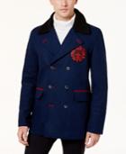 Inc International Concepts Men's Double-breasted Topcoat With Fleece-lined Collar, Created For Macy's