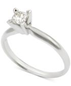 Diamond Princess Solitaire Engagement Ring (1/2 Ct. T.w.) In 14k White Gold
