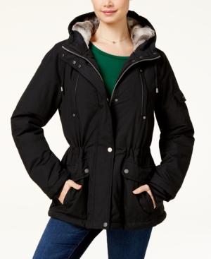 Celebrity Pink Juniors' Faux-fur-lined Hooded Parka