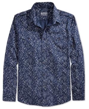 American Rag Crosshatch-print Long-sleeve Shirt, Only At Macy's