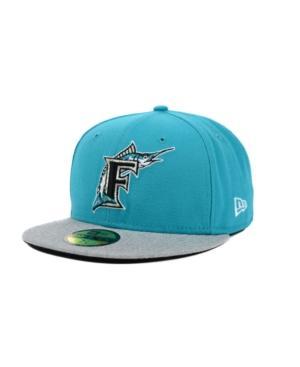 New Era Florida Marlins Mlb Team Heather 59fifty Cap