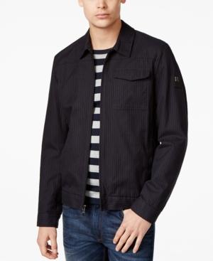 Dkny Jeans Pinstripe Harrington Jacket