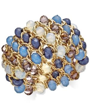 Inc International Concepts Gold-tone Mixed Rondelle Bead Stretch Bracelet, Only At Macy's