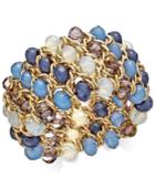 Inc International Concepts Gold-tone Mixed Rondelle Bead Stretch Bracelet, Only At Macy's