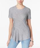 Bar Iii Metallic Asymmetrical Knit Top, Only At Macy's