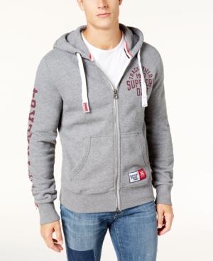 Superdry Men's Trackster Graphic-print Zip-front Hoodie