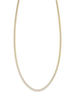Franco Diamond-cut Chain Necklace In 18k Gold-plated Sterling Silver