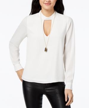 Lily Black Juniors' Choker Top With Necklace, Created For Macy's
