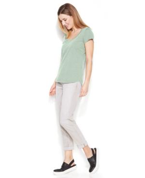 Eileen Fisher Organic Cotton Scoop-neck Tee