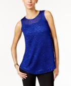 Alfani Petite Sequin Top, Only At Macy's