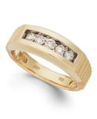 Men's Diamond Five-stone Ring In 10k Gold (1/2 Ct. T.w.)