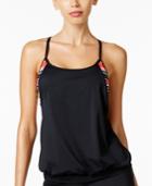 Jag Reactive Layered-look Blouson Tankini Top Women's Swimsuit
