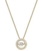 Twinkling Diamond Star Diamond Circle Pendant Necklace In 10k Gold (1/4 Ct. T.w.)