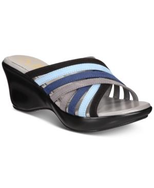 Callisto Willowe Slide Platform Wedge Sandals, Created For Macy's Women's Shoes