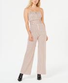 Material Girl Juniors' Lace-up Jumpsuit, Created For Macy's